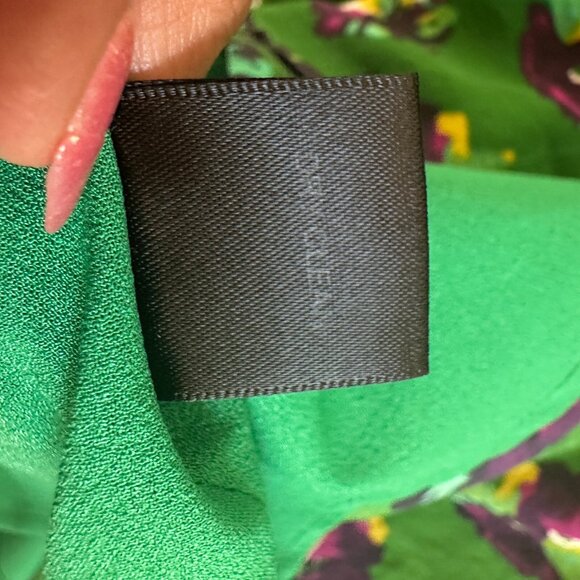 GREYLIN Silk Dress Floral Button Front Lined - Picture 16 of 16